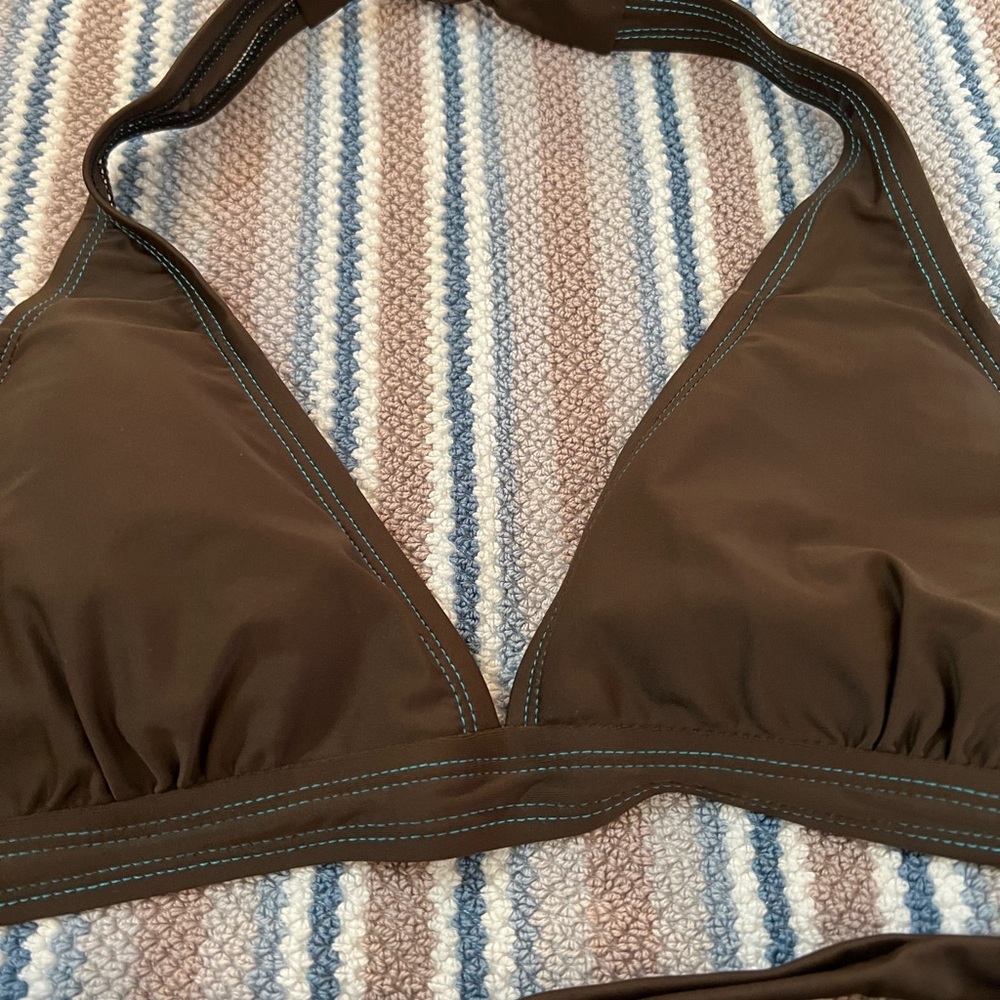 Popina brown bikini halter top (small) - Picture 4 of 4